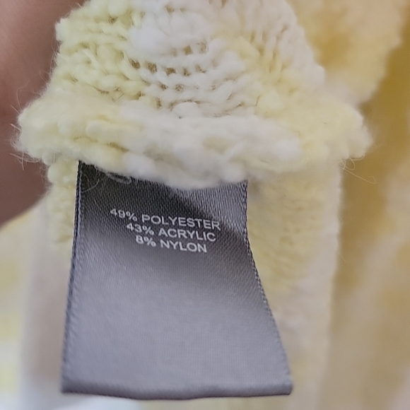 Marled Reunited Clothing Womens Small Sweater Yellow And White Striped - Picture 4 of 4